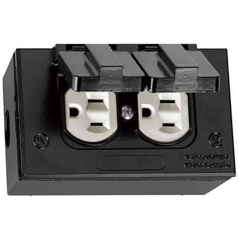 metal outlett box cover|metal outdoor electrical outlet covers.